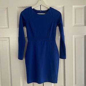 Banana Republic Blue Sheath Dress Long Sleeve